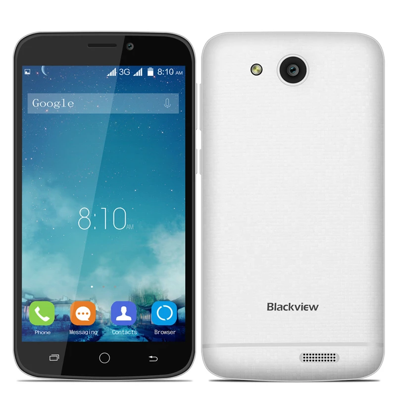 Оригинал Blackview A5 MTK6580 4 ядра сотовый телефон Android 6 0 5 дюйма 3g сети разблокированный