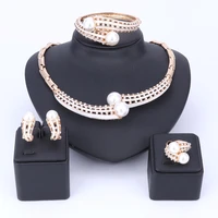 crystal rhinestones jewelry sets womens party necklace earrings bracelet ring set wedding bridal party prom accessories