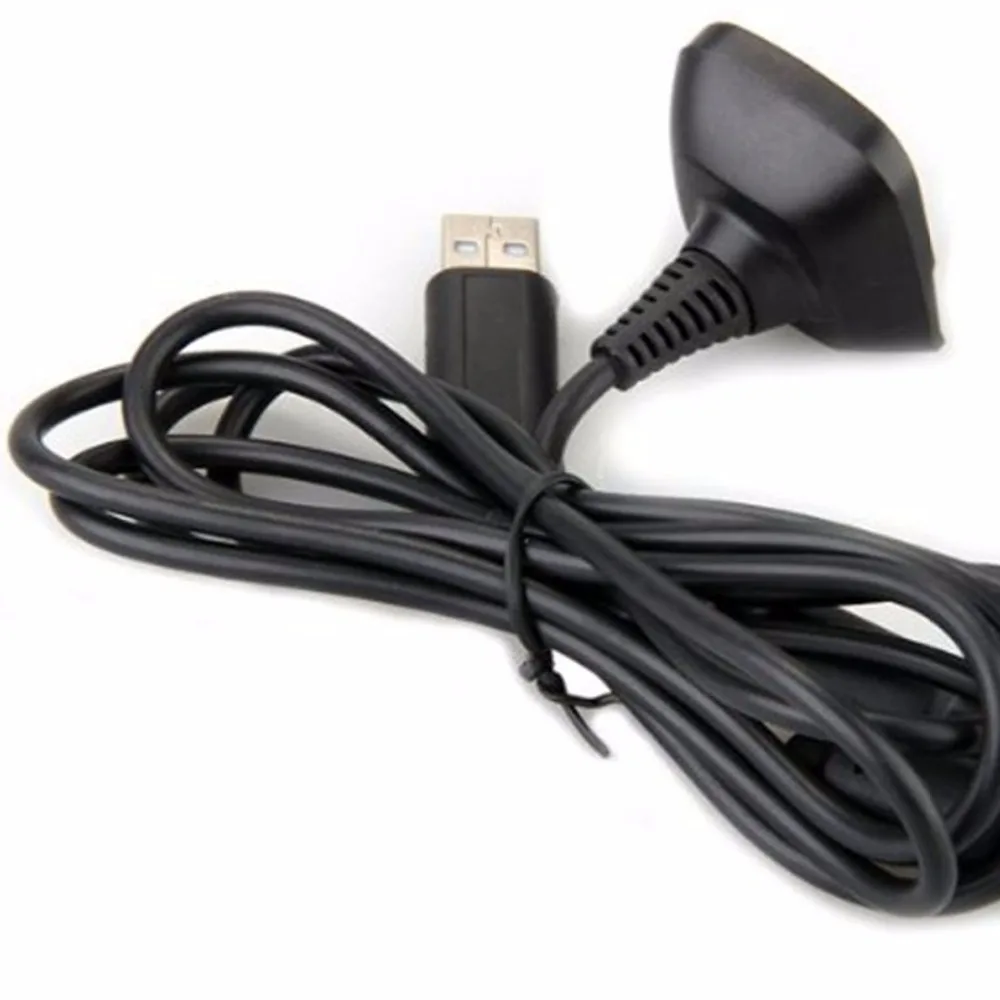 Черный беспроводной контроллер для Xbox 360 USB кабель зарядки замена провода