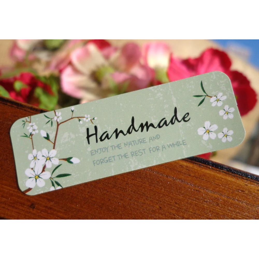 120 шт./лот новый стиль цветок ручная работа печать наклейка высокое качество