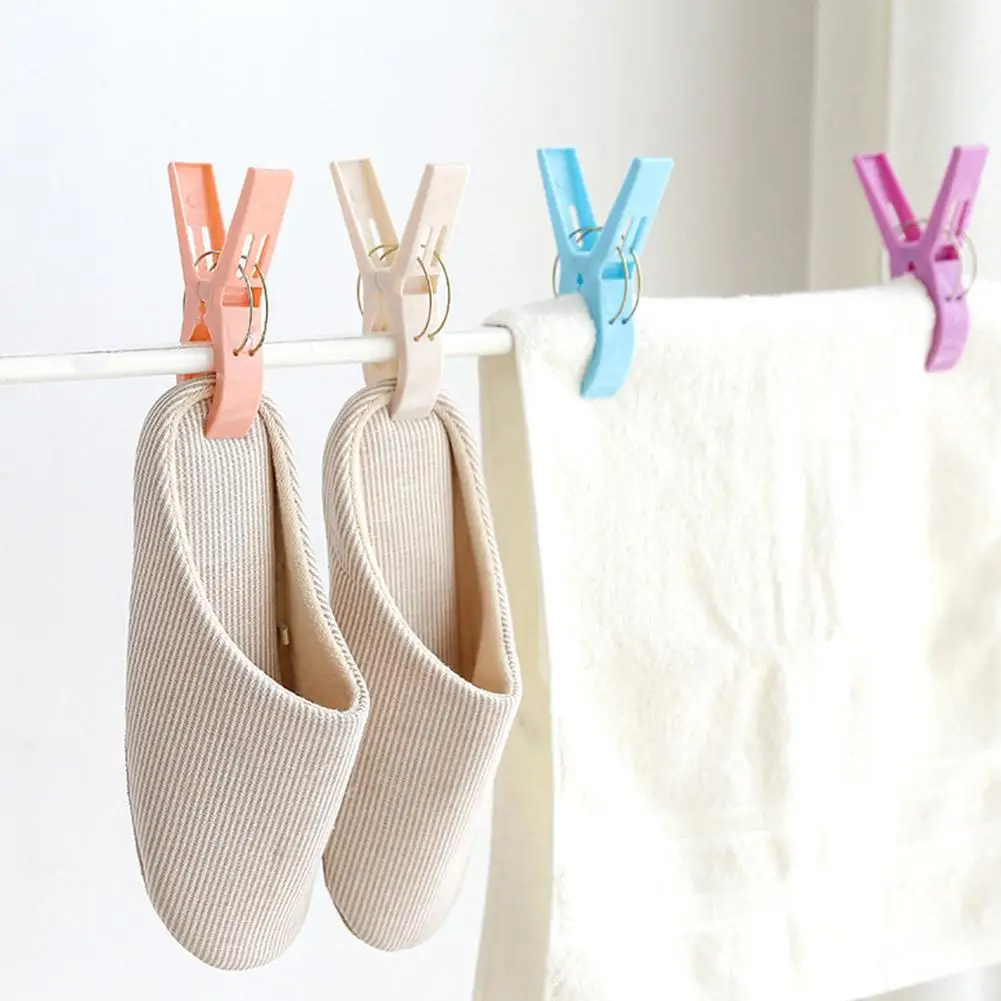 4 шт./компл. мощные зажимы для белья большой ветрозащитный зажим хлопковое