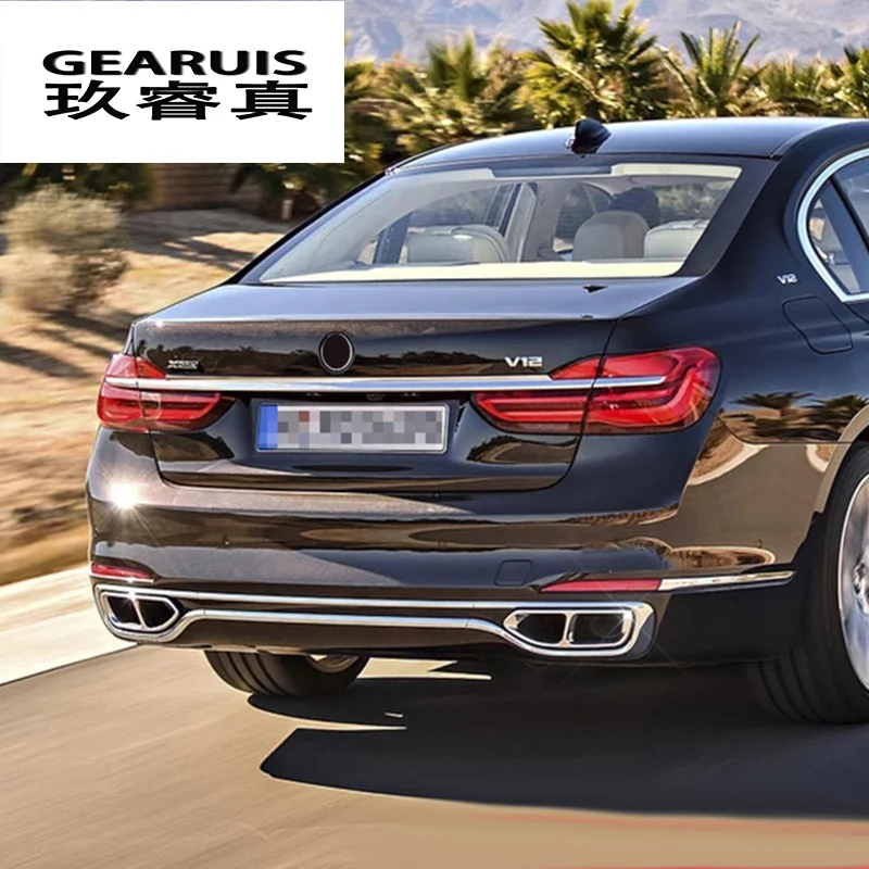 Автомобильный Стайлинг Rline выхлопная труба для BMW 7 серии G11 G12 автомобильная