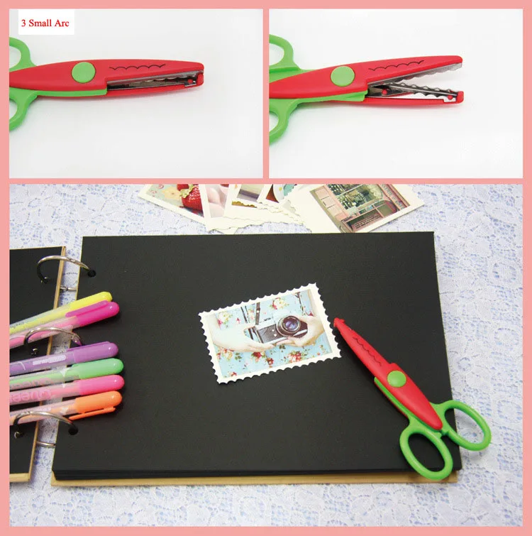 3 шт. креативные скрапбукинги для фотографий DIY, ласы, зигзаг, ножницы, дневник, ручная работа, пинкинг, срезы, поделки, альбом, школьная бумага