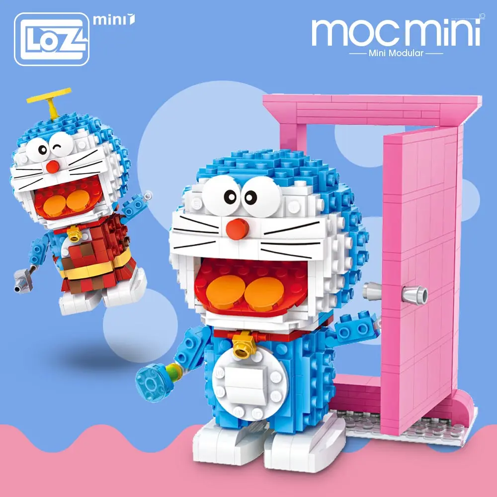 Лоз мини-блоки фигурки аниме персонаж робот кот мультфильм животные
