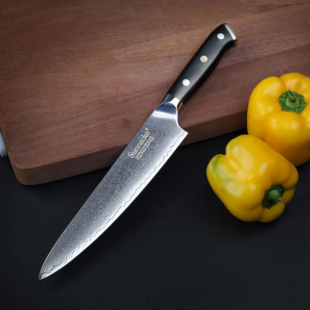 SUNNECKO Премиум 8 ''Chef 5'' Santoku 3 5 ''нож для очистки овощей дамасский