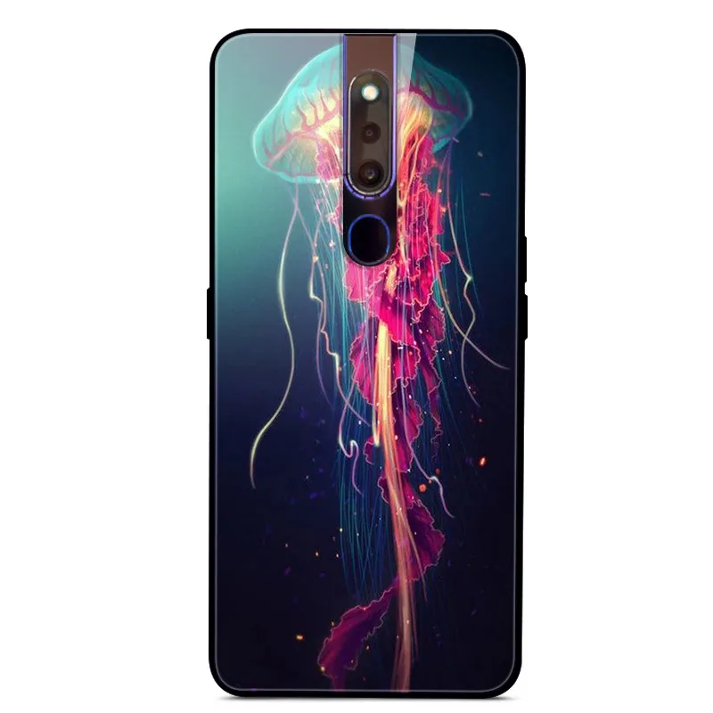 17 6,5" для OPPO F11 Pro чехол закаленного стекла задней панели жесткий чехол для OPPO F11 Pro F11Pro F 11 Pro чехол OppoF11Pro крышка бампера - Цвет: 17