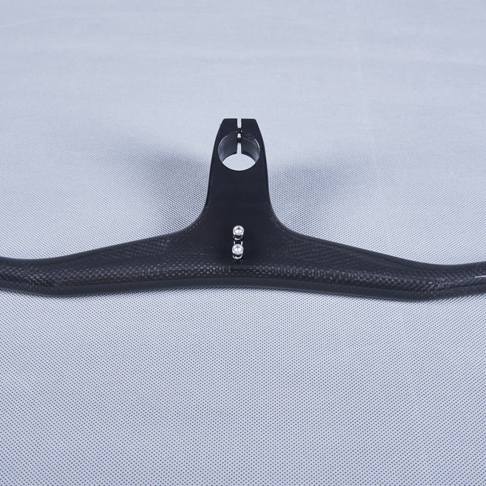 

Black Glossy 3K Carbon Fibre Mountain Bicycle Riser - 17 Degree One-shaped Integrated Handlebar With Stem Bike MTB Parts
