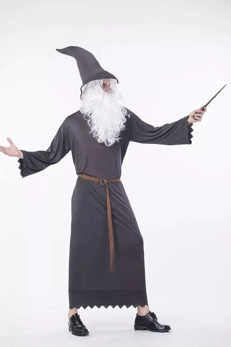 Взрослый мужской магический костюм на Хэллоуин Gandolf Властелин колец Темный