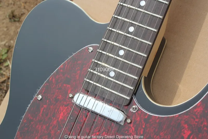 Китайский завод гитары на заказ Новый связывающий корпус 6 струн черная