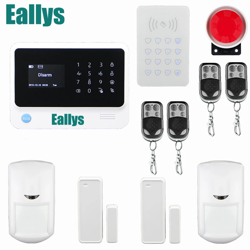 Customerized DIY Wi Fi GSM сигнализация дома G90B черный цвет с животным ПИР датчик дыма и RFID