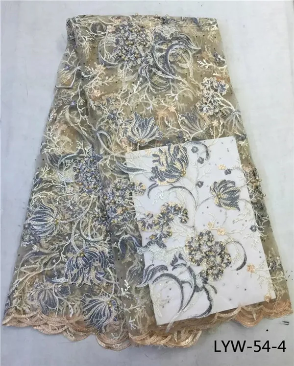 Великолепный дизайн Африканский Бусы Тюль сетки кружевной ткани стразы