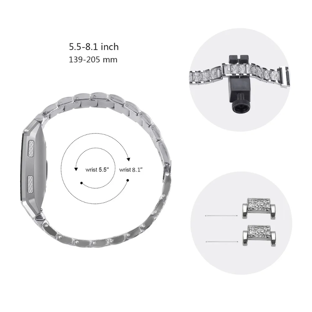 Браслет с кристаллами и бриллиантами для умных часов Fitbit роскошные ювелирные