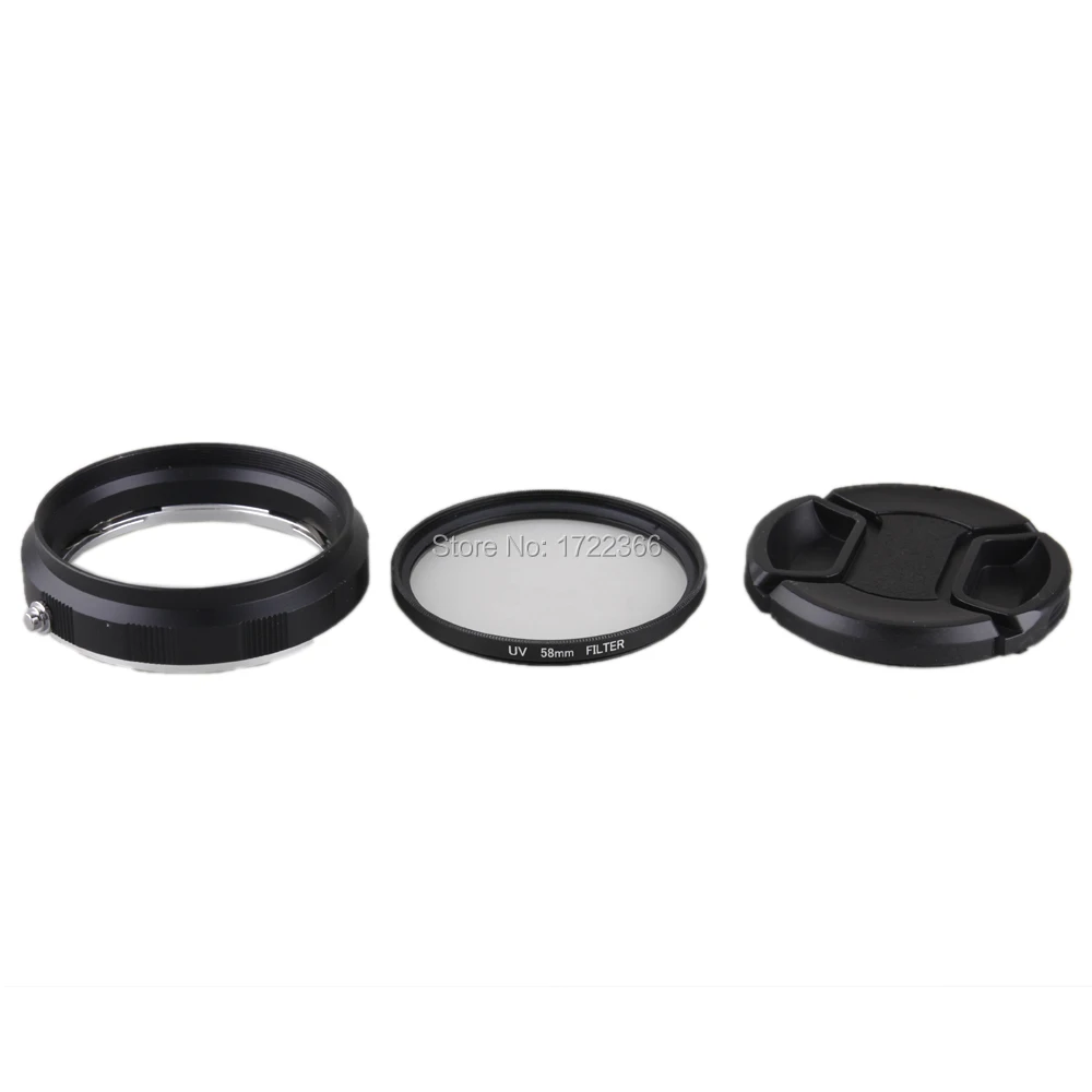 3 в 1 макрообъектив Обратный адаптер для 58 мм УФ фильтра Canon EOS filter adapter filteradapter dc