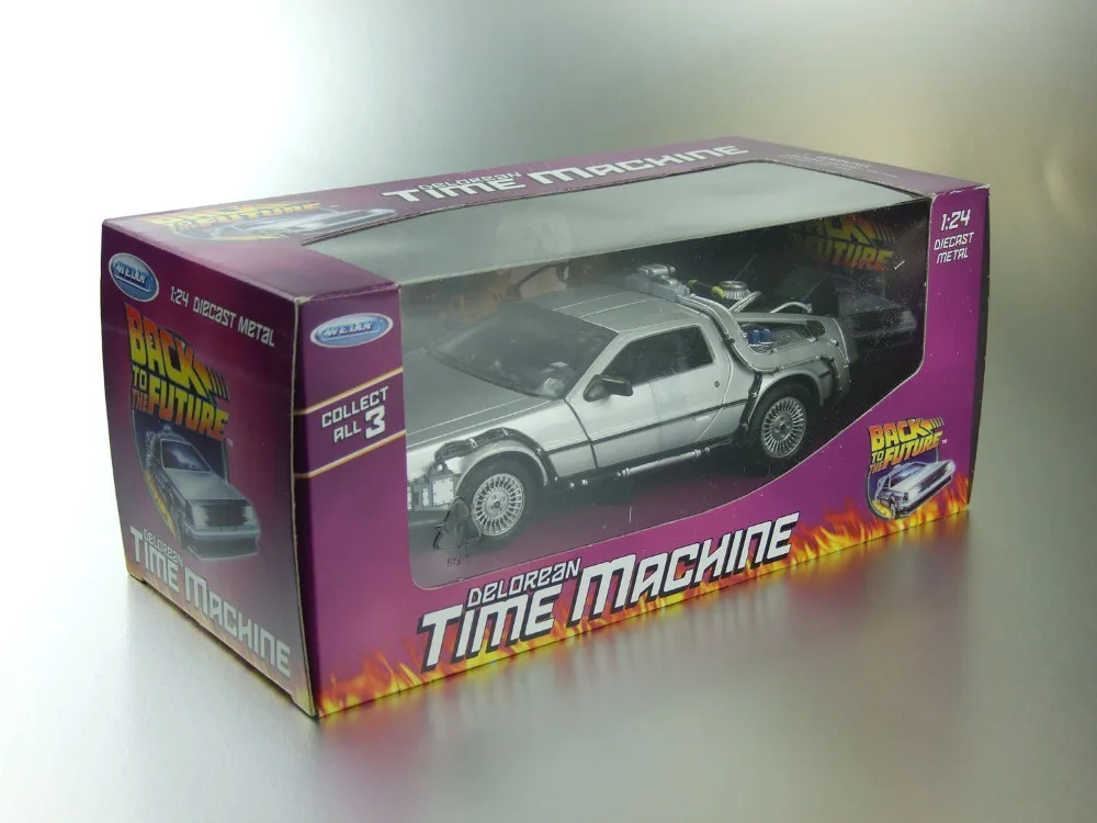 Welly 1:24 Delorean Time Machine Back to the Future Part 1 Diecast Model Car NEW IN BOX | Игрушки и хобби