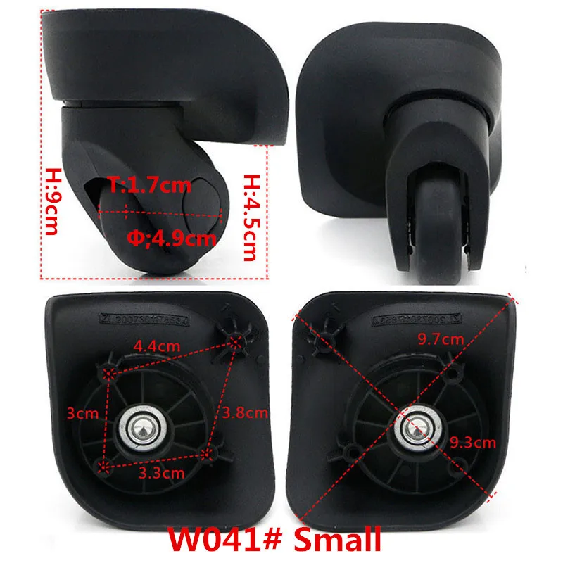 2 PCS Repair Trolley Universal Wheels Accessories For Bags Plastic Suitcase Replacement Parts Travel Luggage Wheels With Nails