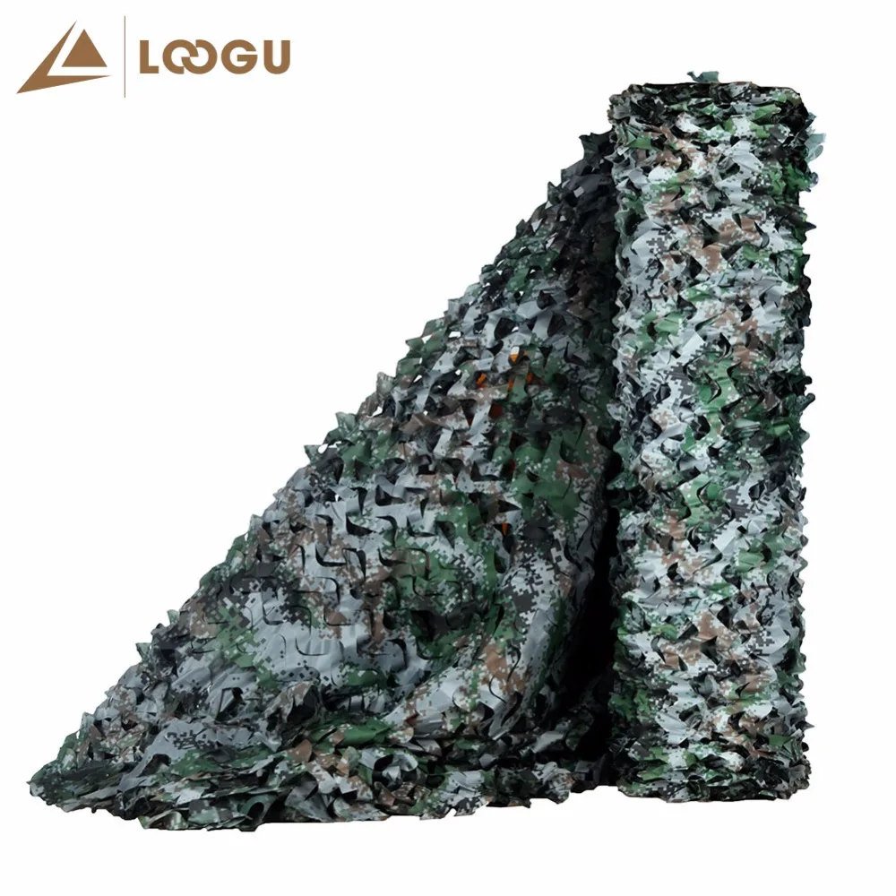 Военная камуфляжная сетка LOOGU E 5 м * 1 для использования в лесу без завязывания