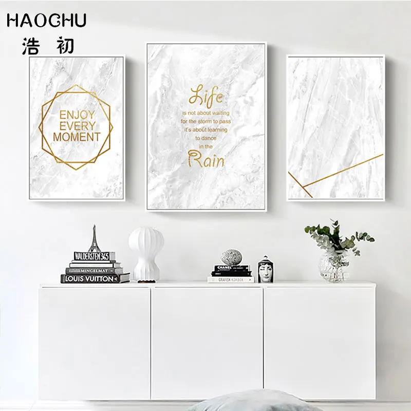 HAOCHU Наслаждайтесь каждым моментом Скандинавский современный искусство
