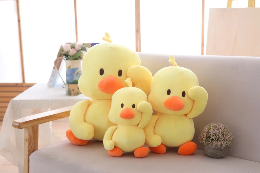 30 см/40 см/55 см Kawaii Плюшевые игрушки Желтая утка мягкие животные мягкие плюшевые утки детские куклы на день рождения рождественские подарки