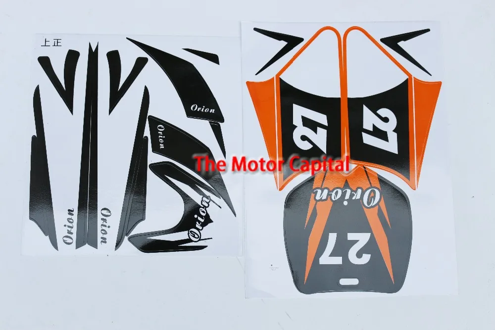 Оранжевые наклейки на мини велосипед 49cc Apollo бесплатная доставка|mini bike decals|mini