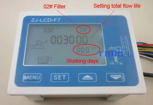 ZJ-lcd-F7 расходомер цифровой фильтр дисплея контроллер ЖК-дисплей для RO фильтр для воды машины