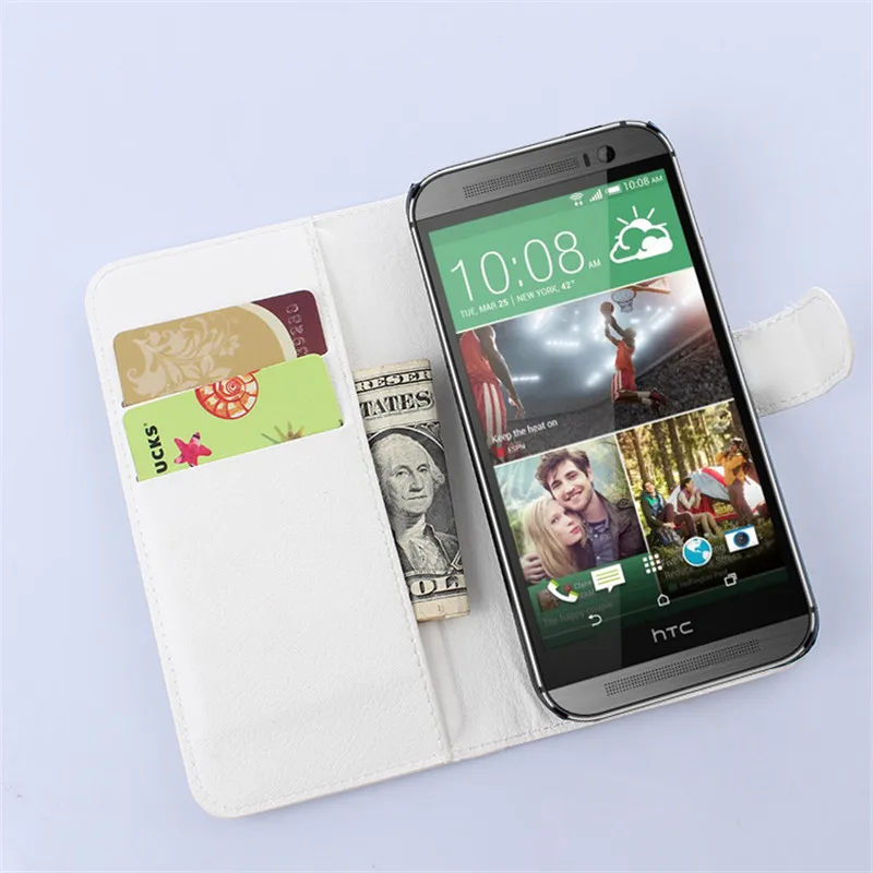 Высокое качество Пояса из натуральной кожи кошелек чехол для HTC M9 плюс wiith слот