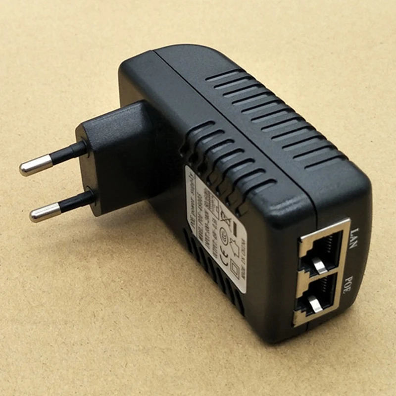 48V 0.5A POE настенная вилка инжектор видеонаблюдения CCTV безопасности Ethernet адаптер IP