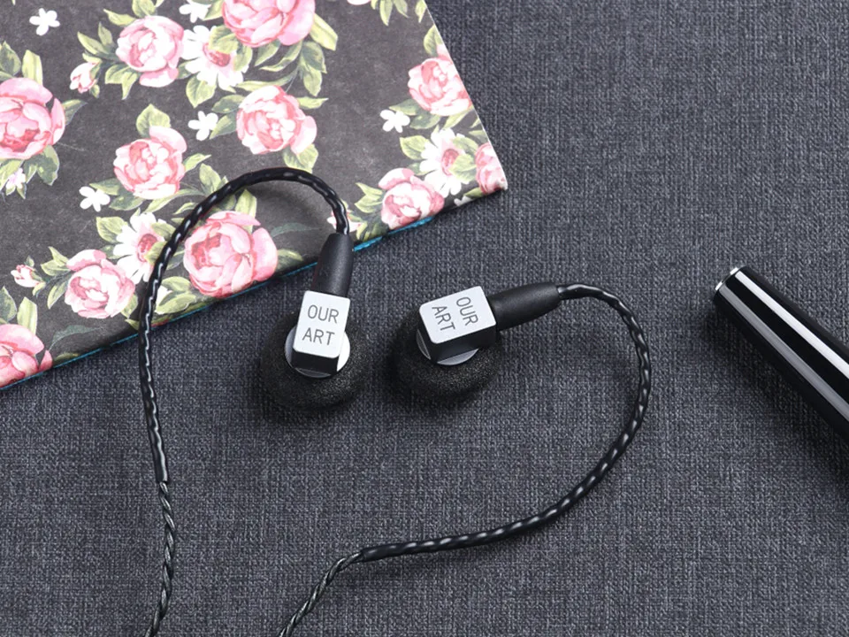 OURART Ti7 Динамический драйвер высокое качество металлические плоские наушники