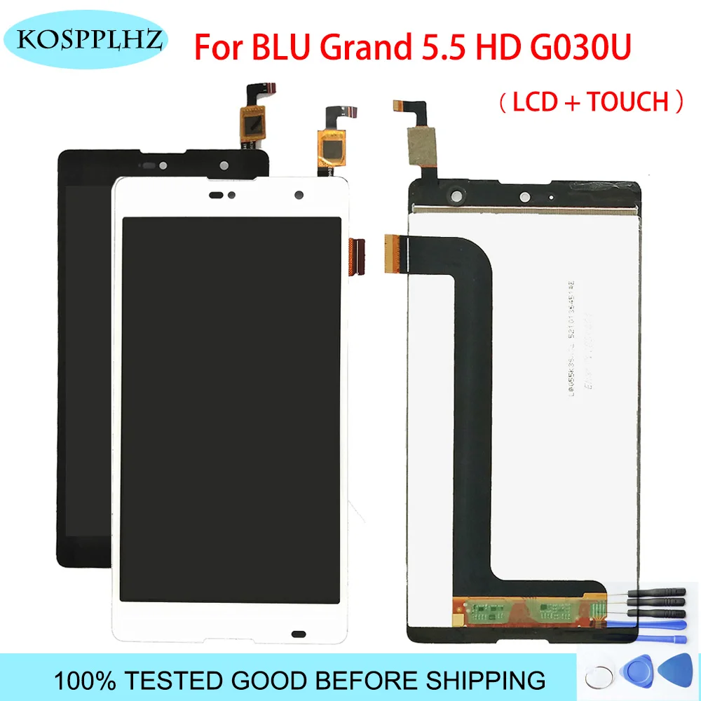 1280*720 черный белый для BLU Grand 5 HD G030u ЖК дисплей и сенсорный экран в сборе замена 6030u +