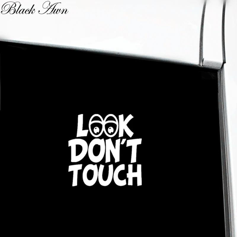 Посмотрите не Touch забавные наклейка на автомобильный бампер Rude сарказм винил