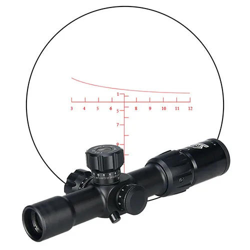 Canis Latrans 1 4x24 IRF прицел горит красный или зеленый Mil dot для спорта на открытом