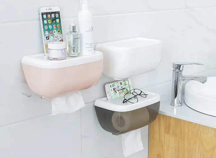 

1PC Multi-function Tissue Box Bathroom Toilet Paper Holder Lavatory closestool Toilet Paper Dispenser Tissue Box LF 248