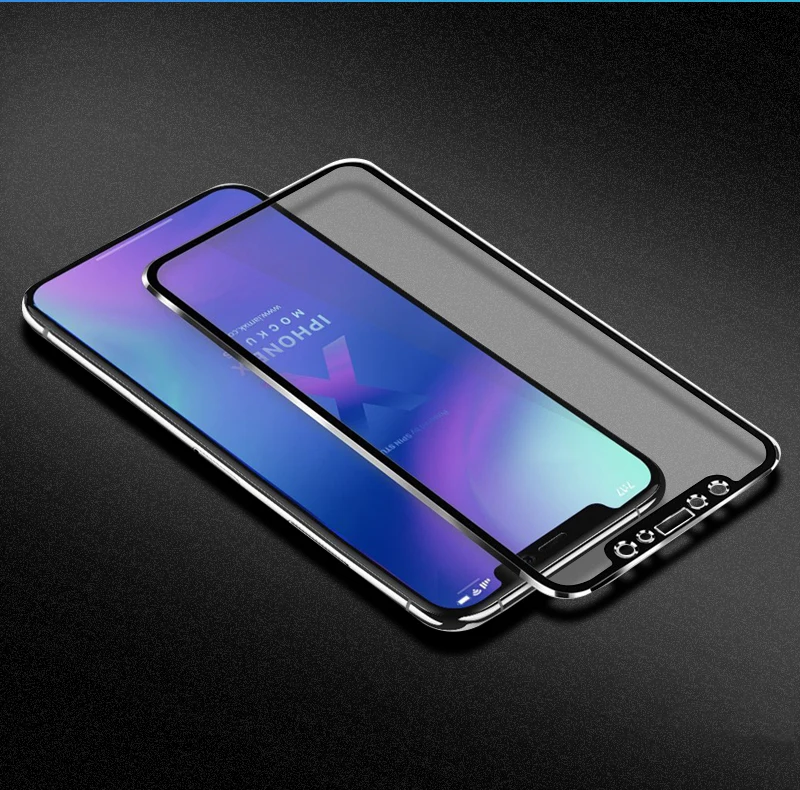 Закаленное стекло 6D с закругленными краями для iPhone X 3D полноэкранная Защитная