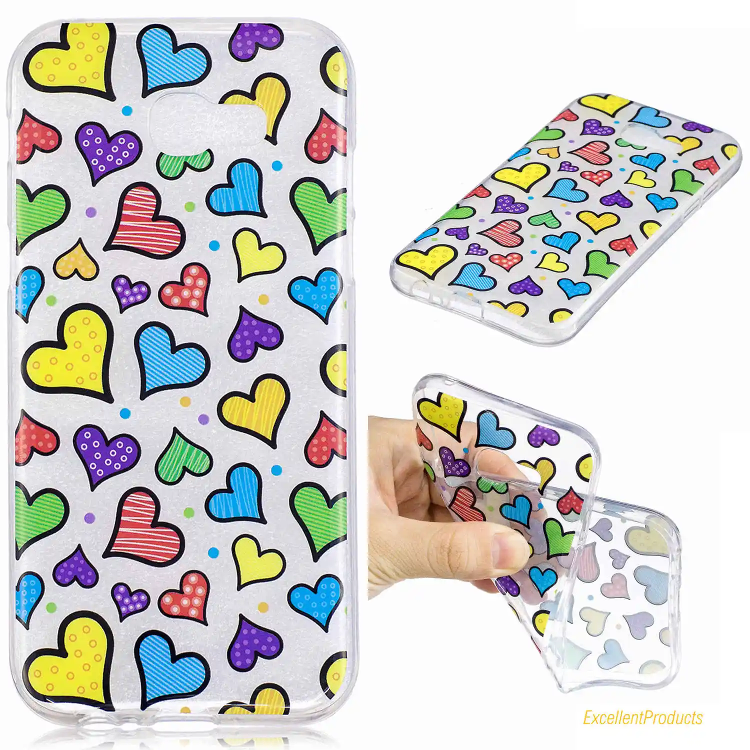 Cat cactus horse panda Ice cream IMD Painting Soft TPU Stand Cover Case For Samsung A3 2017 phone phoen case |