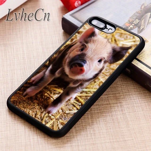 Милый чехол LvheCn для телефона с изображением поросенка iPhone 5 6 6s 7 8 plus X XR XS max 11 12 Pro