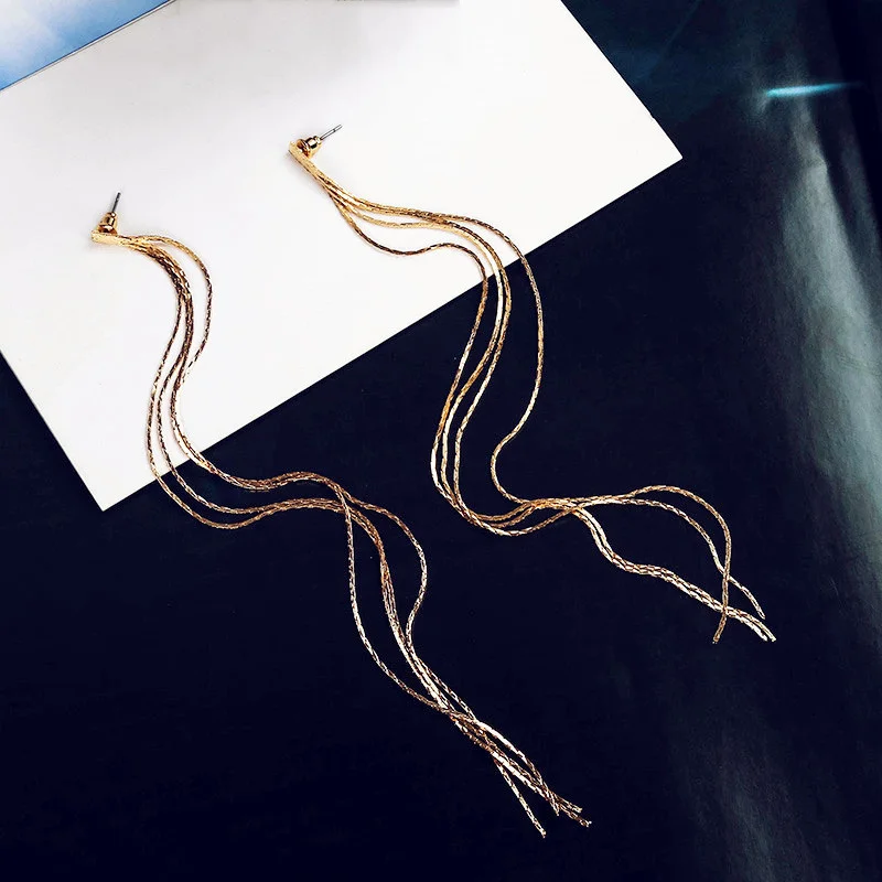 2019 Новое поступление Горячие моды Brincos Bijoux Многослойные медь цепи кисточкой