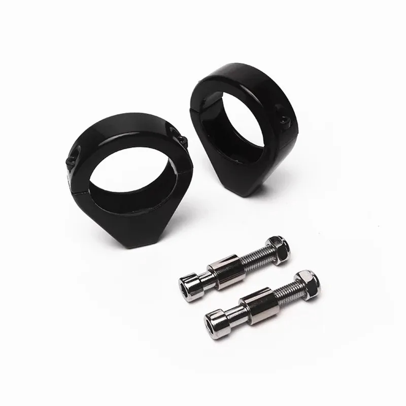 41mm black 39 мм 41 мм мотоциклетный светильник сигнала поворота кронштейн Держатель хром индикатор для Harley Davidsion для перемещения вилки зажимы - Цвет: 41mm black