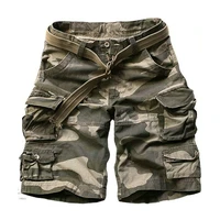2020 summer fashion military cargo shorts men high quality cotton casual mens shorts multi pocket free belt