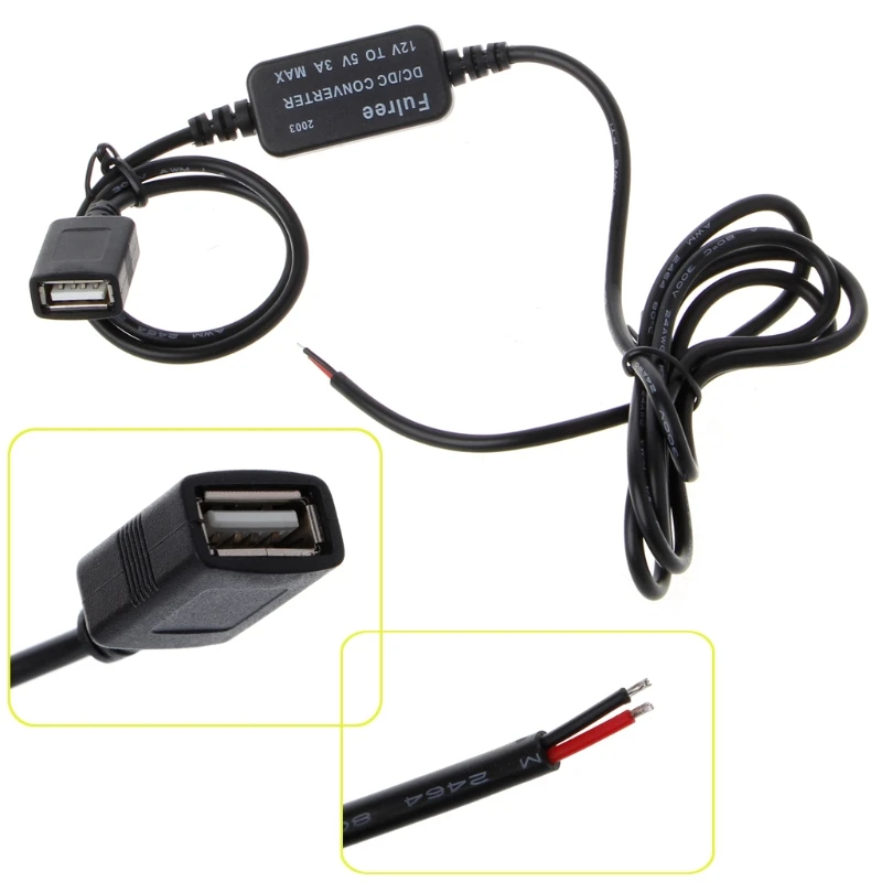 Автомобильный Зарядное устройство USB гнездовой разъем от 12 В до 5 В пост 3A Питание конвертер для можно крепить любые приспособления: PDA DVR видеокамера