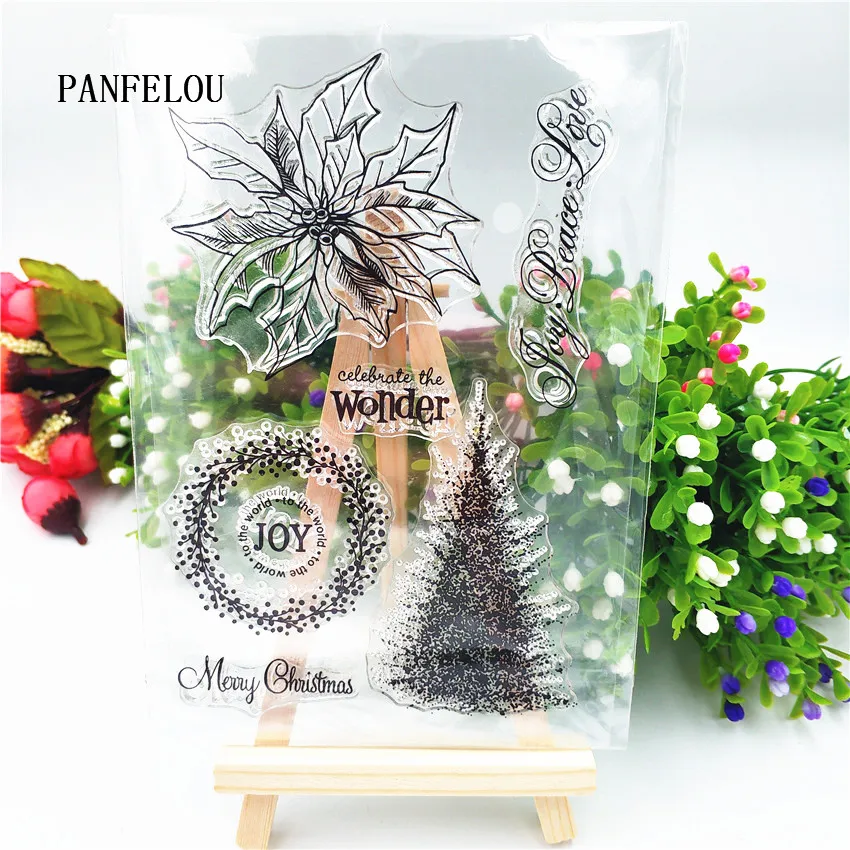 Прозрачный силиконовый штамп PANFELOU с пасхальными цветами/печать сделай сам для