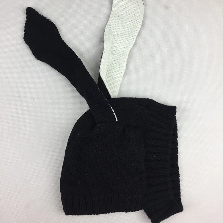 Детская шапка с заячьими ушками для малышей; сезон осень-зима; вязаные шапки для детей; детская шапочка с кроликами; аксессуары; реквизит для фотосессии