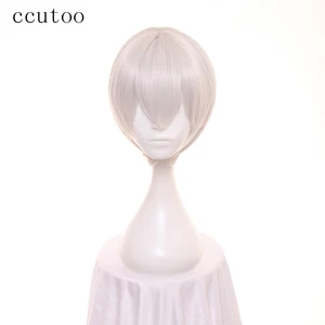 Ccutoo 12 дюймов NieR:Automata 9S YoRHa  9 Тип S Wistalia серебристо-белый короткий синтетический парик для косплея