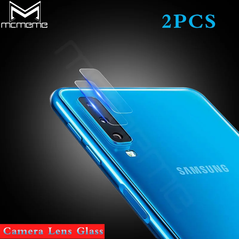 2 шт. для Samsung A7 2018 Защитная пленка экрана из закаленного стекла объектива камеры