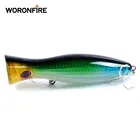 Большая приманка-Поппер для морской рыбалки, 12 см, 40 г, жесткая приманка с лазерным покрытием, воблеры для ловли щуки и окуня