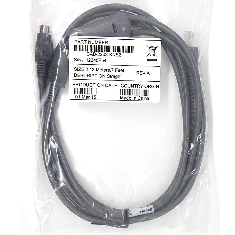 Кабель сканер для клавиатуры LS2208 2 м Rj45 PS2 символов Motorola LS1203 LS4208 LS3008 штрих