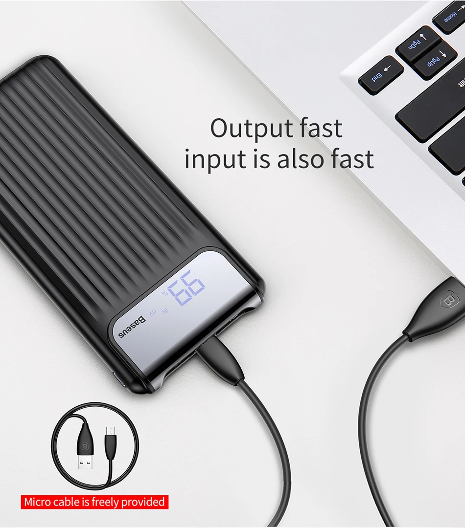 Baseus 10000 мАч Быстрая зарядка 3,0 USB внешний аккумулятор для iPhone X 8 7 6 samsung S7 Edg Xiaomi Внешний аккумулятор зарядное устройство QC3.0