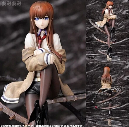 Новые горячие 24 см Steins Gate Makise Kurisu Кристина фигурка игрушки коллекция Рождественский подарок кукла