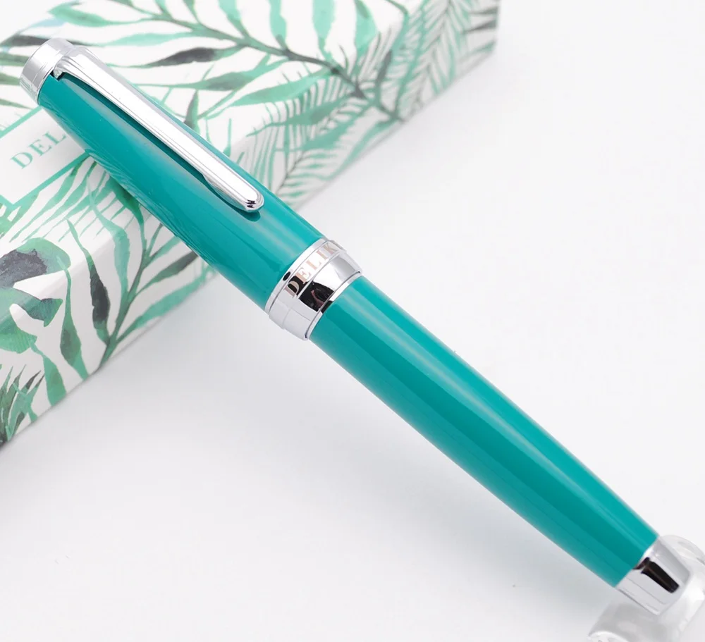 Bamboo Green Delike New Moon 3 авторучка металлическая Лаковая чернильная ручка оригинальная коробка - Цвет: Bamboo Green