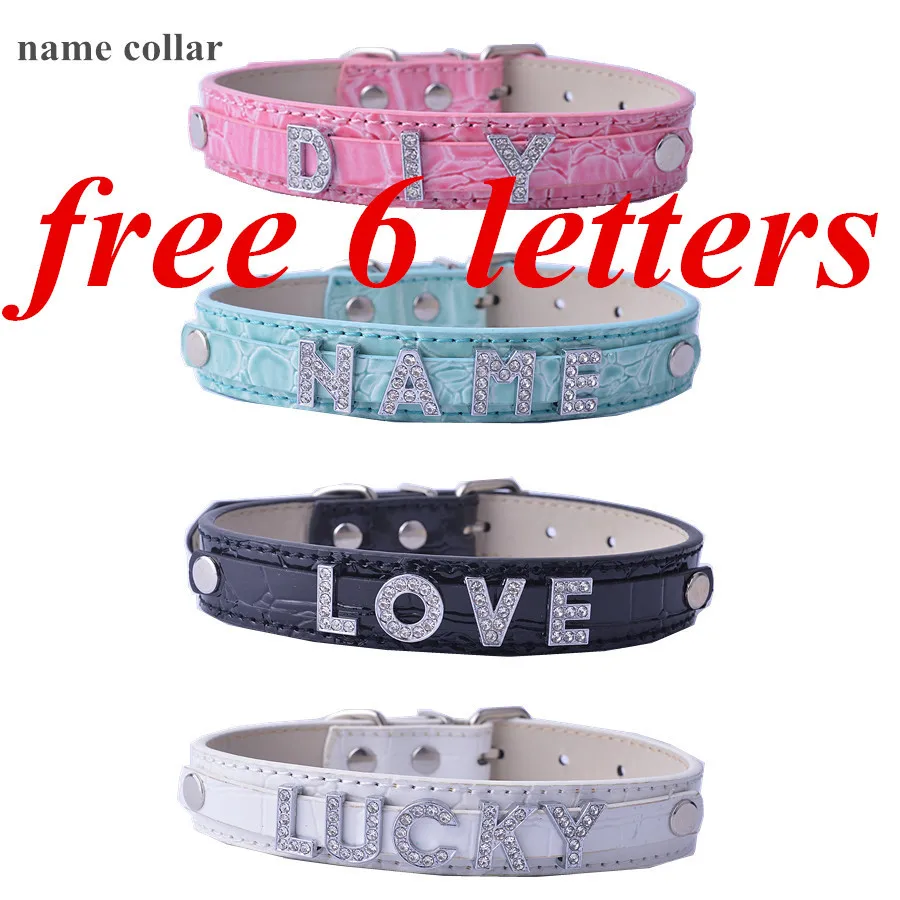 Бесплатный именной персонализированный ошейник для собак регулируемый кожаный