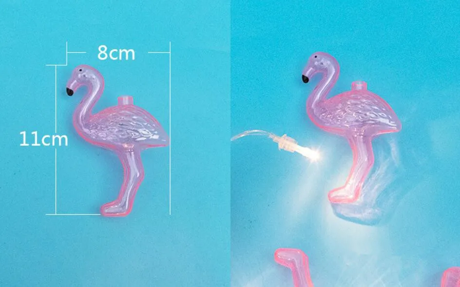 Светодиодный фонарик в виде фламинго для рождественских праздников набор ламп с