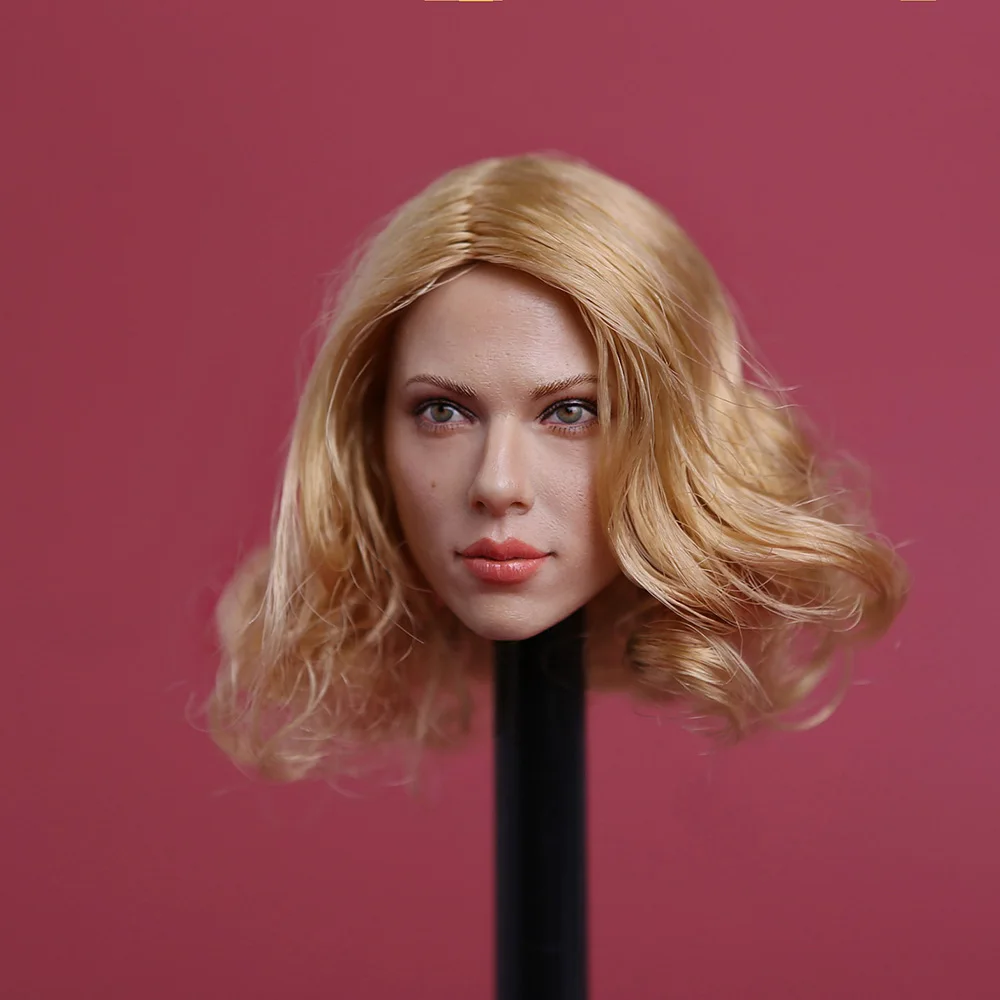 

1/6 Scale Black Widow Scarlett Johansson Head Sculpt Short Blonde Hair gc002